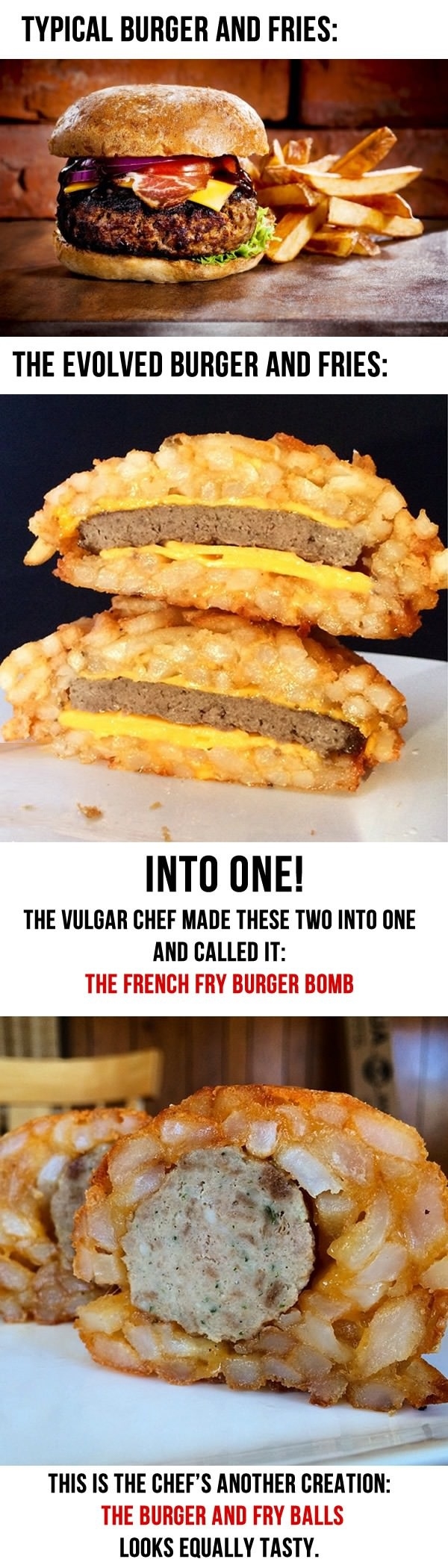 French Fry Burger Bomb