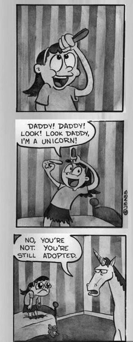 Look daddy, I'm a unicorn!