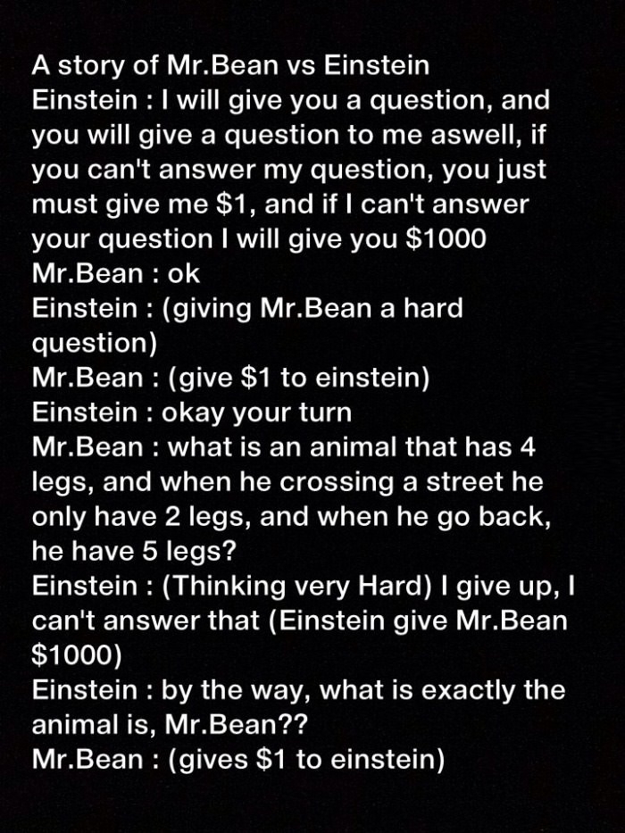 Mr. Bean and Einstein