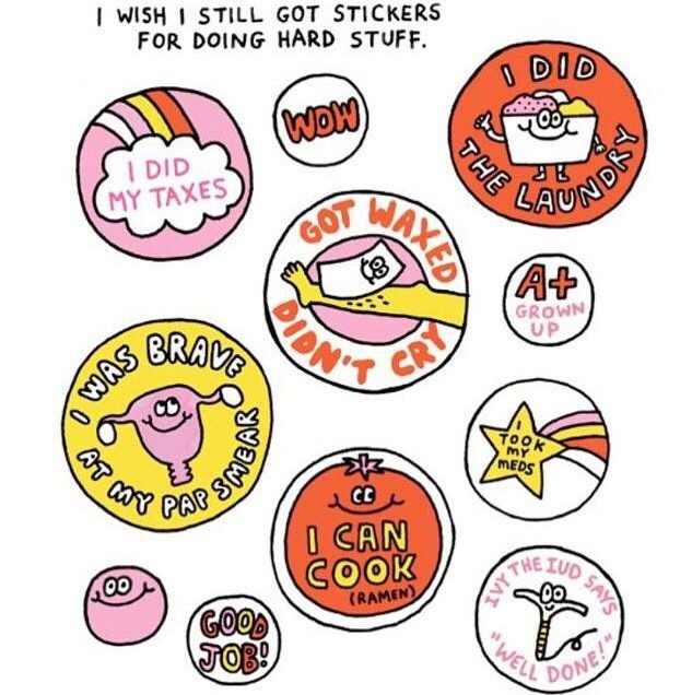 Grown up stickers
