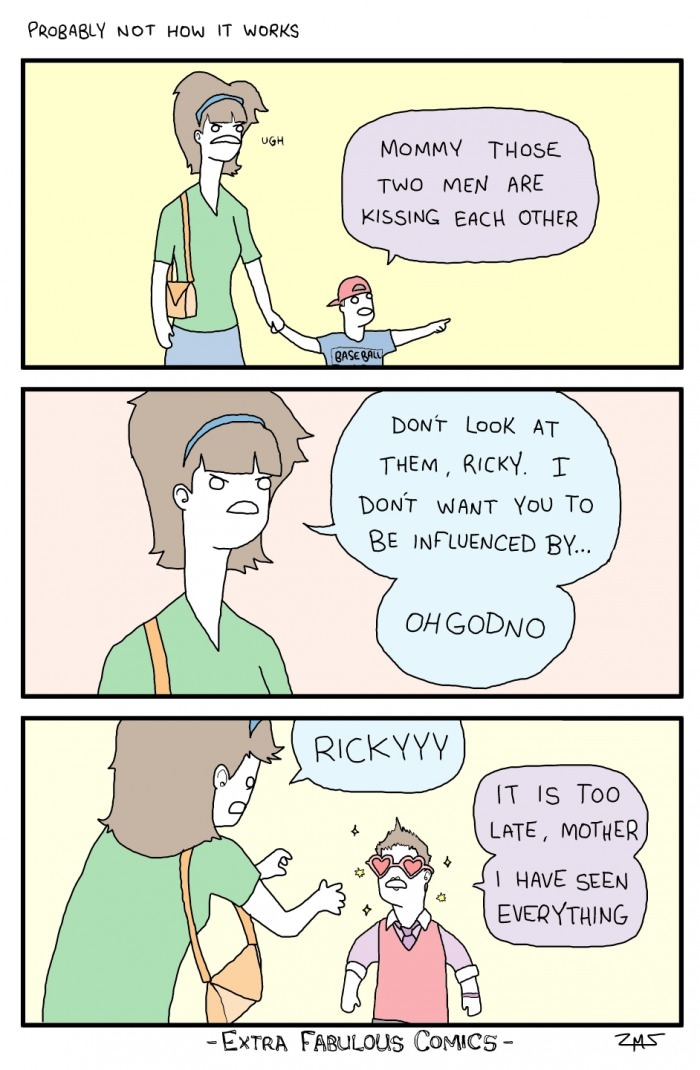 Don't look at them, Ricky!