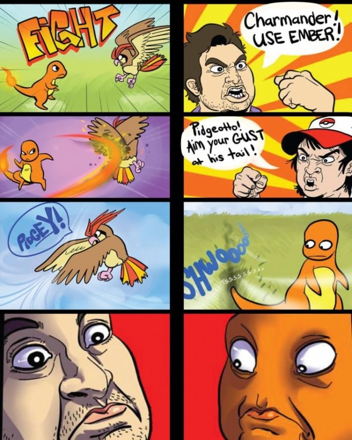 Charmander vs Pidgeotto