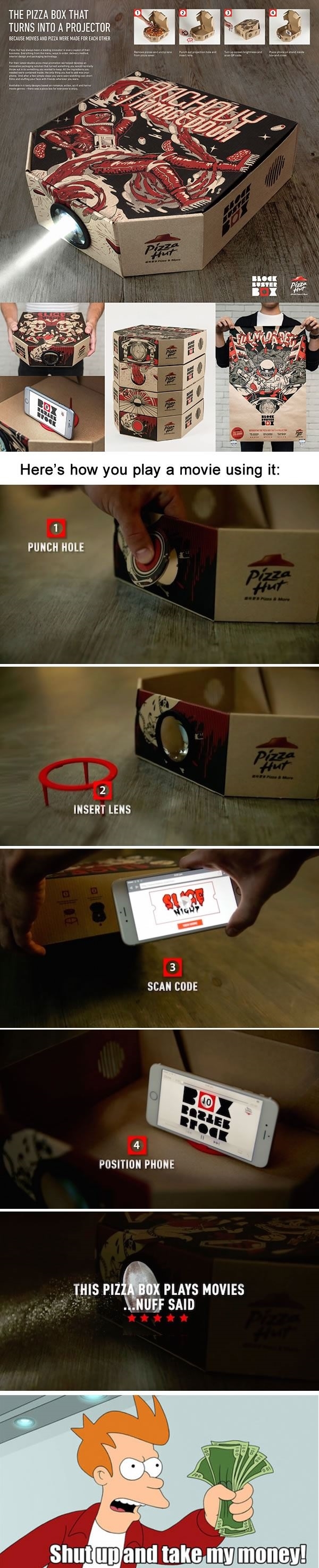 Pizza box projector