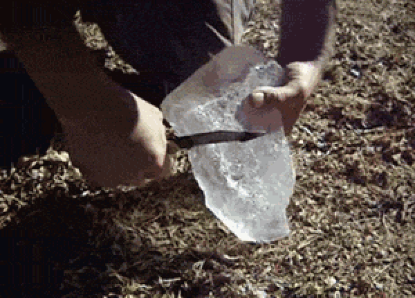 Making fire from ice