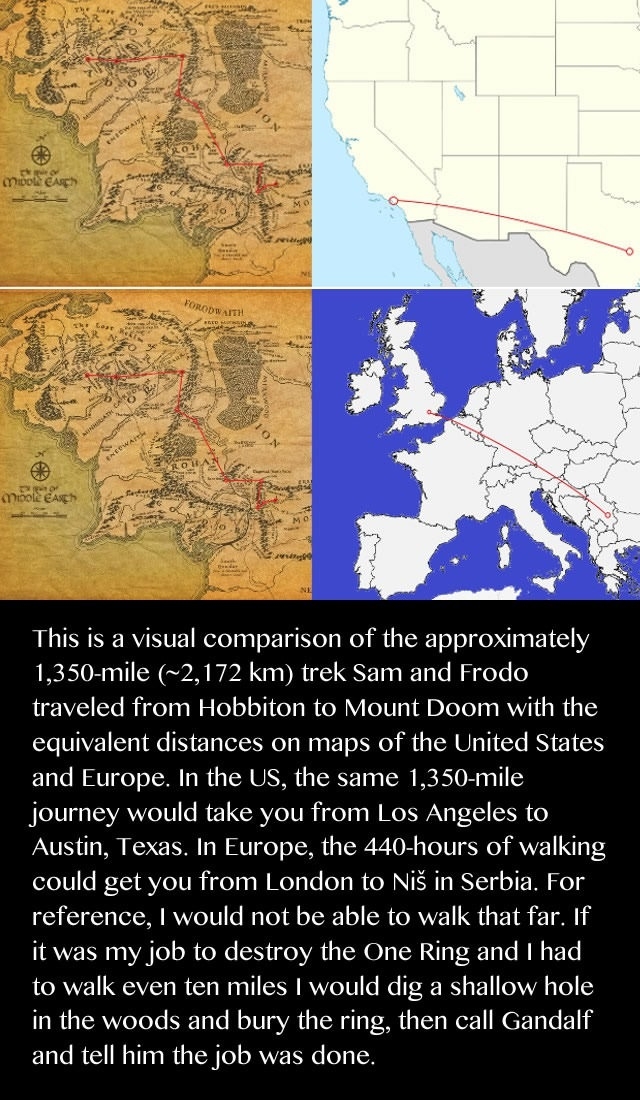 Hobbiton to Mount Doom
