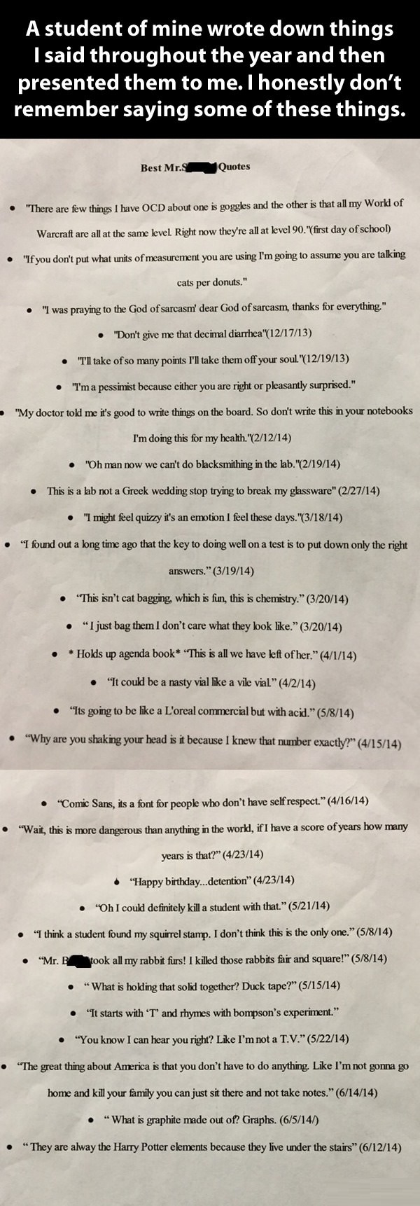 Epic teacher, epic student