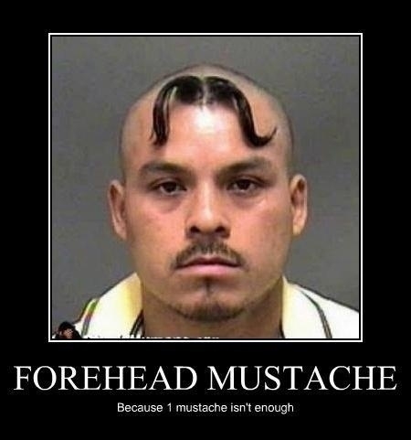 Forehead mustache