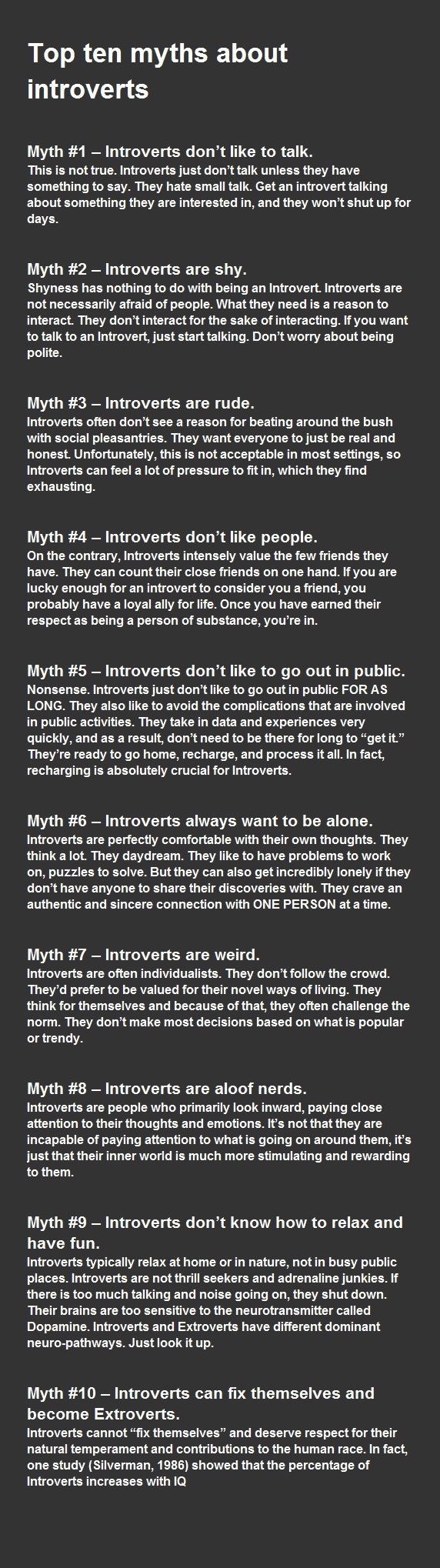 Myths about introverts