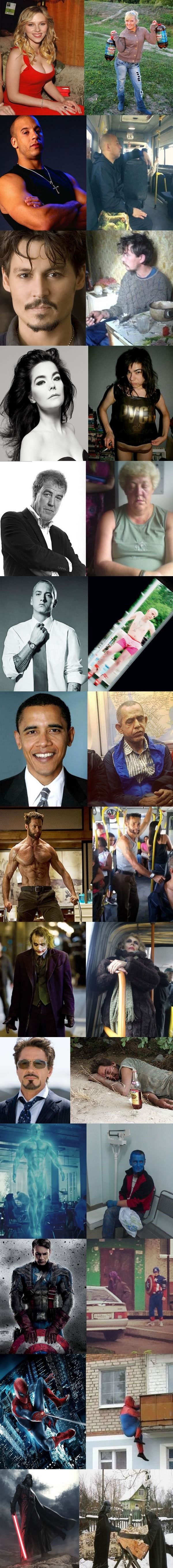 Hollywood actors in Russia