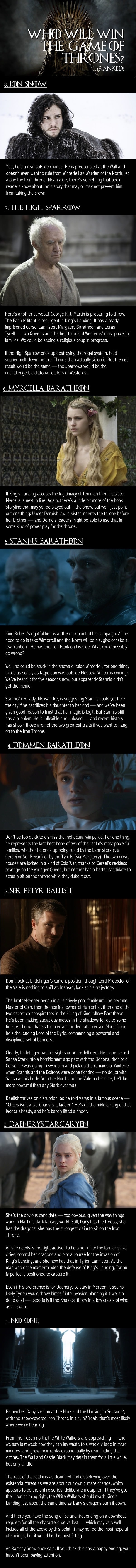 Who will win the GoT?