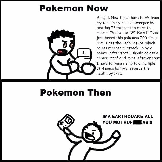 Pokemon: then vs now