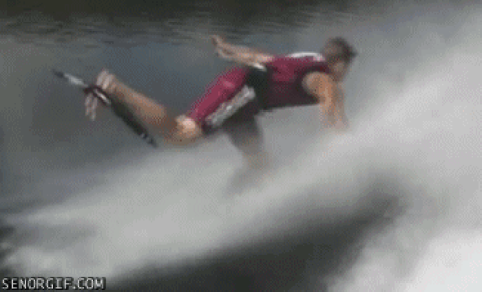 Water skiing push-ups
