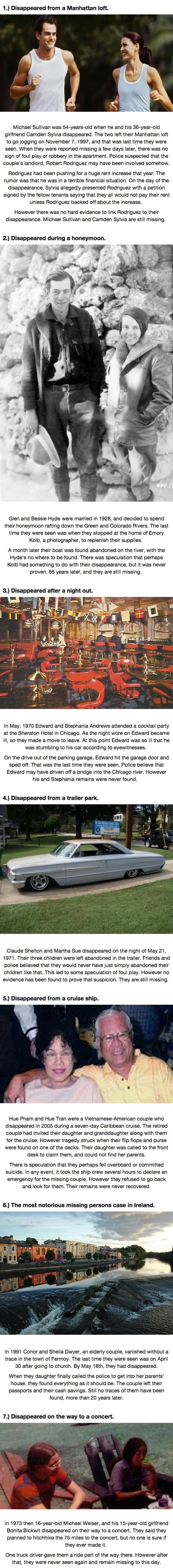 Couples that disappeared