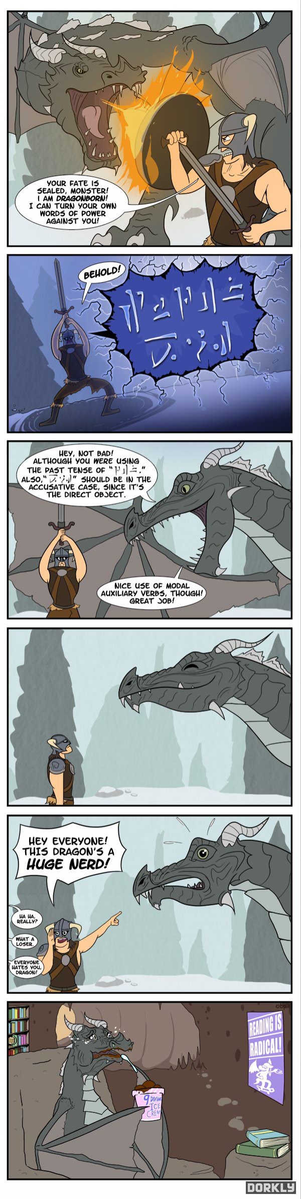 This dragon's a huge nerd