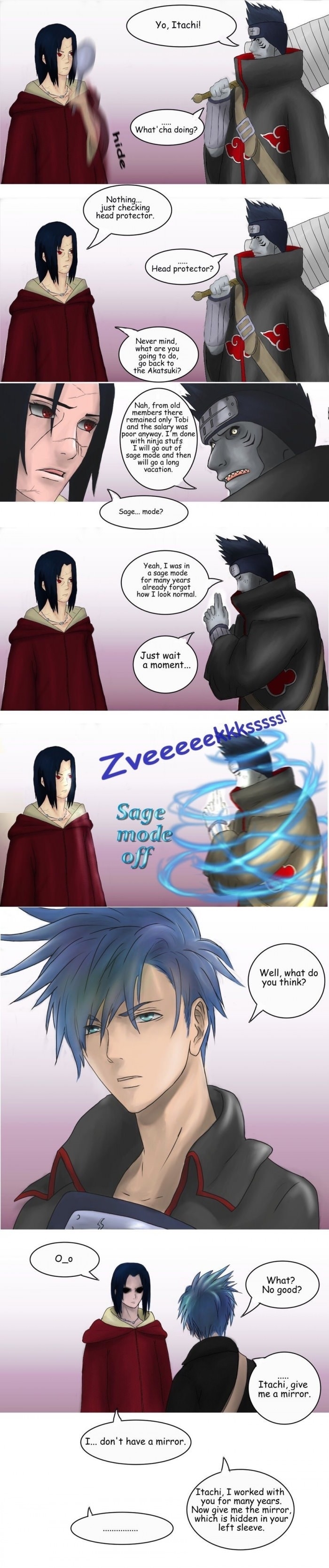Itachi give him the mirror!