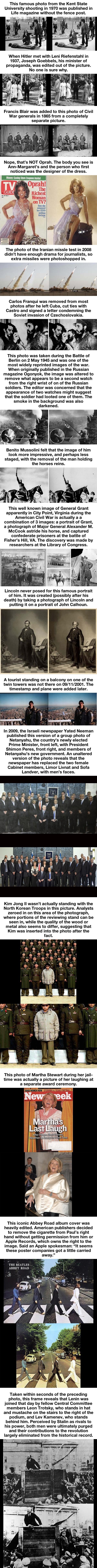 Real truth of famous photos