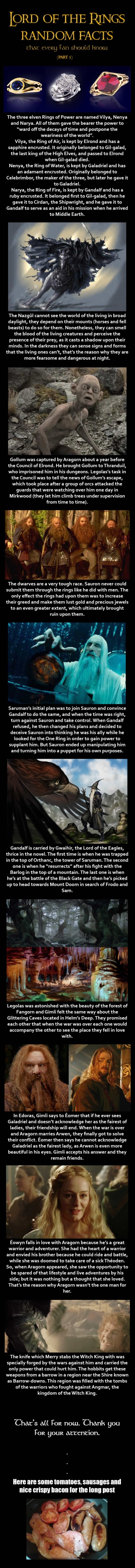 LOTR Facts part 3