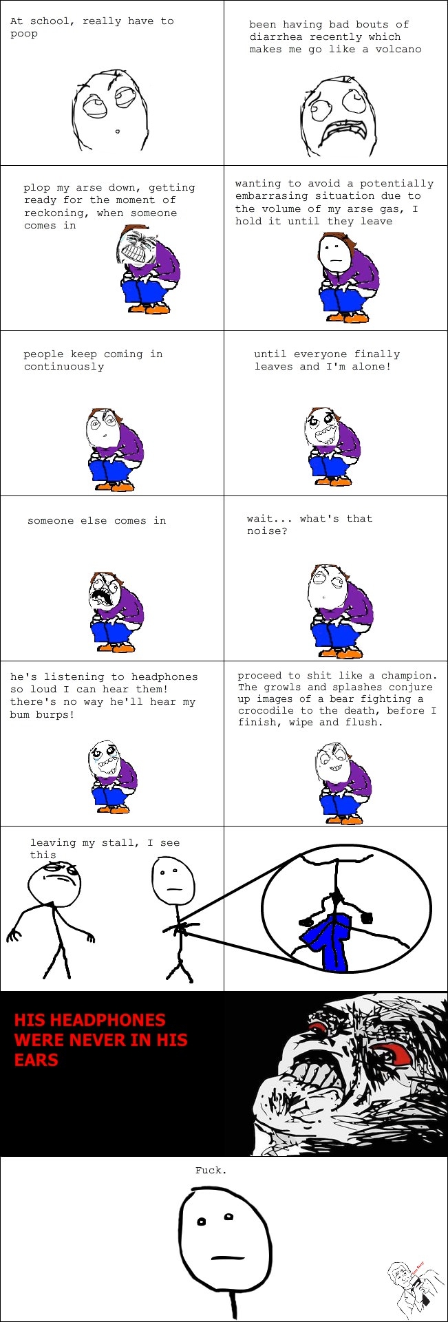 Taking a dump at school