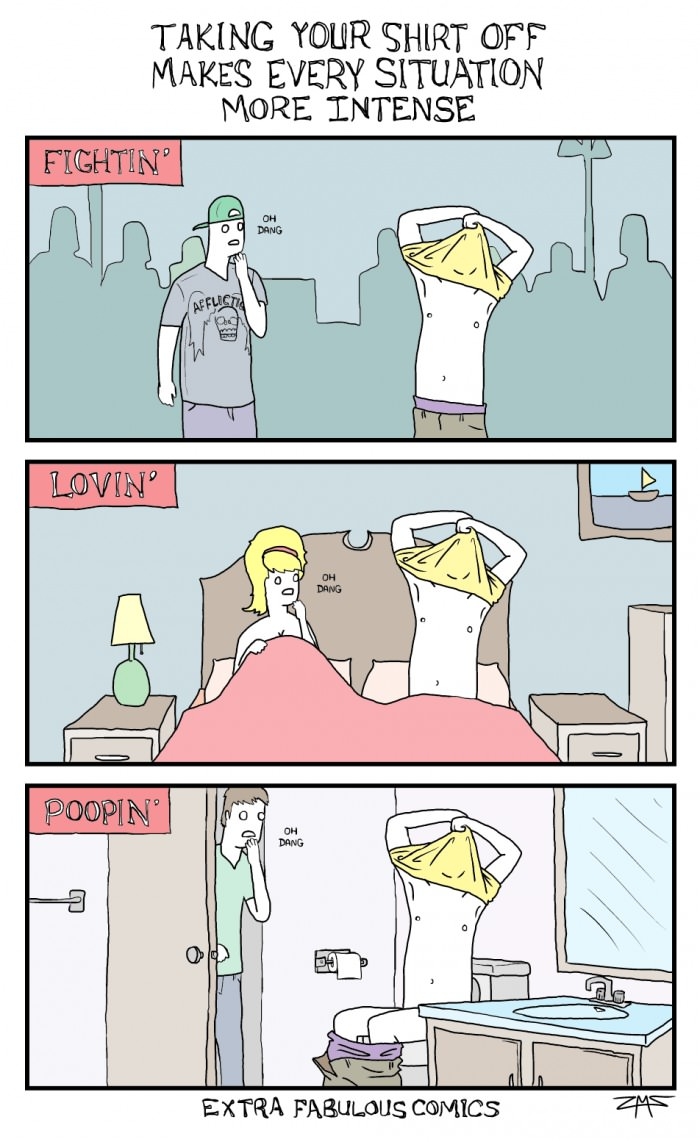 Taking your shirt off