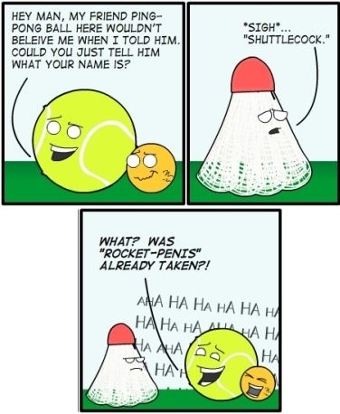 Tennis ball is mean