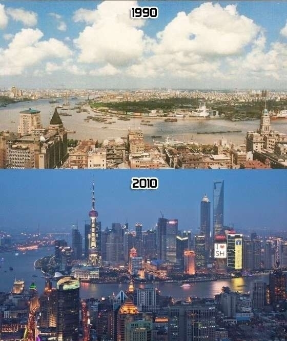 Shanghai 1990 Vs. 2010