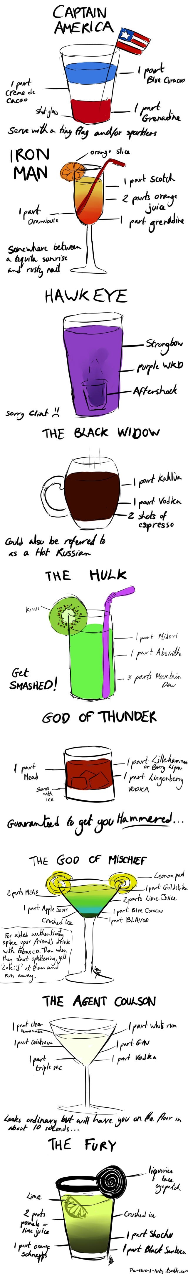 Avengers Cocktails