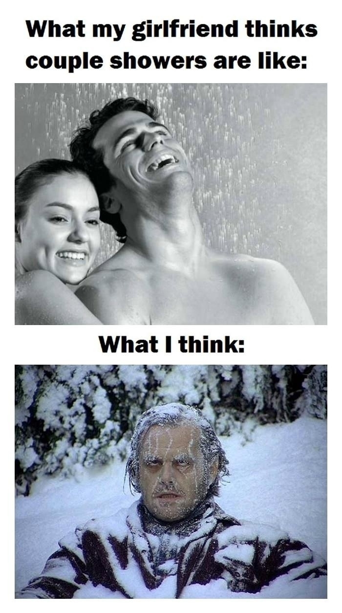 Couple showers