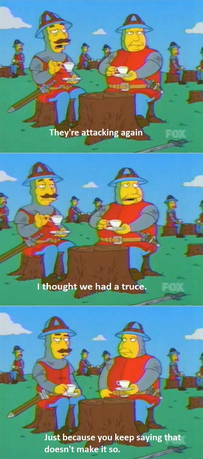 British reaction to every war