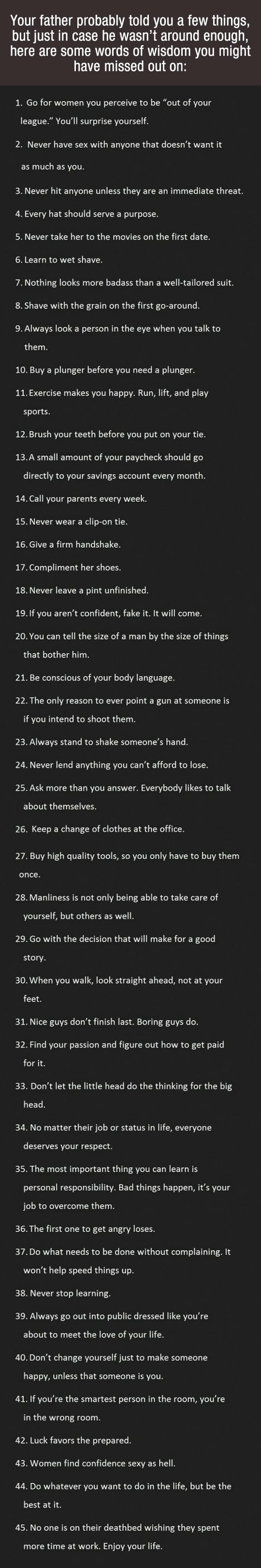 Some words of wisdom