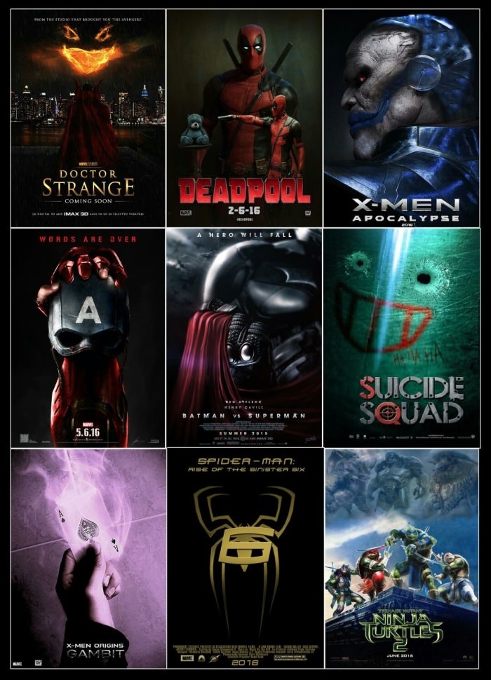 Films releasing in 2016