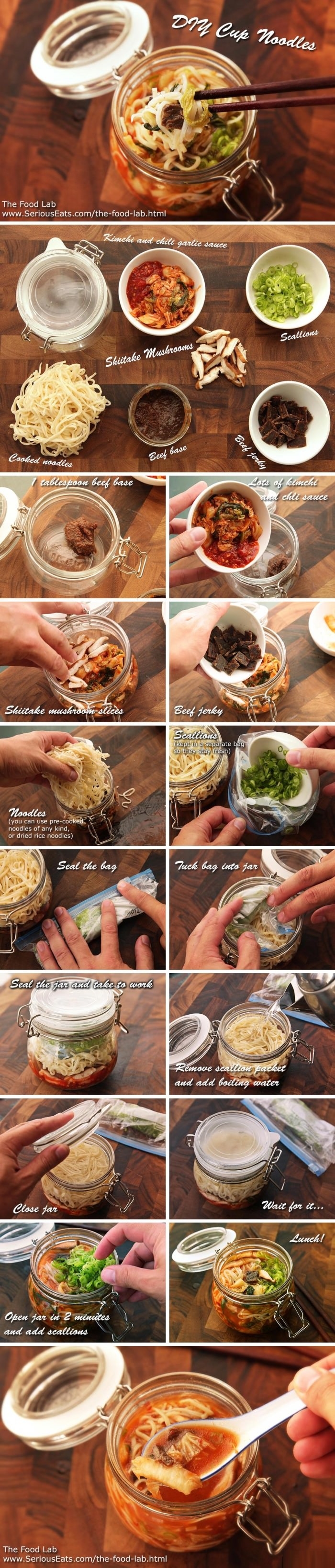 DIY instant noodle cup