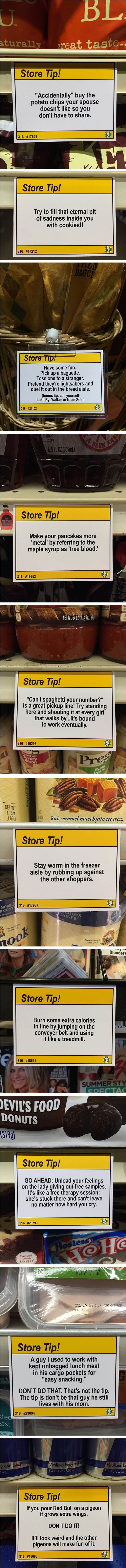 Guy leaves shopping tips