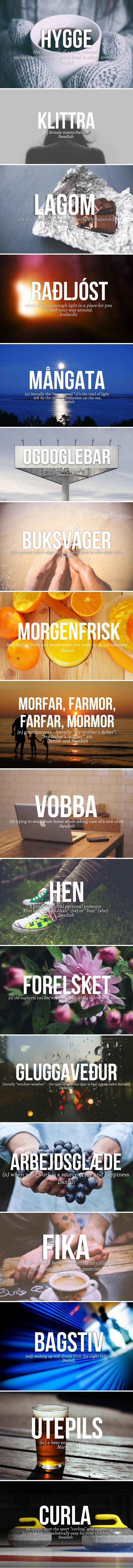 Brilliant Nordic words
