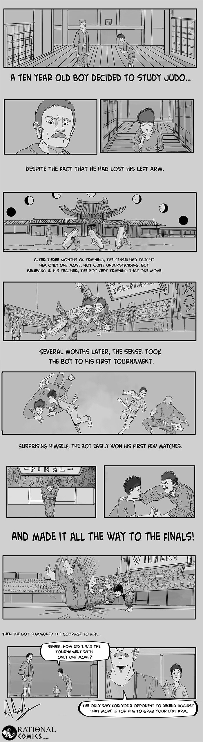10 year old studies judo..