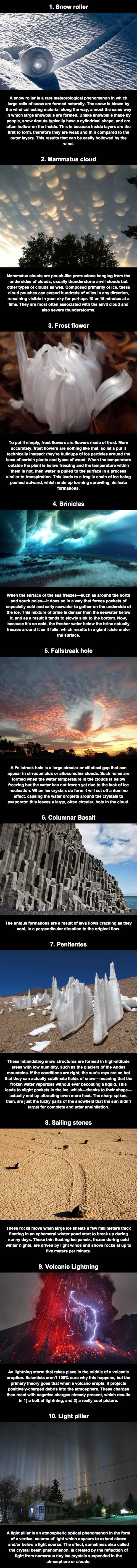 Cool natural phenomena