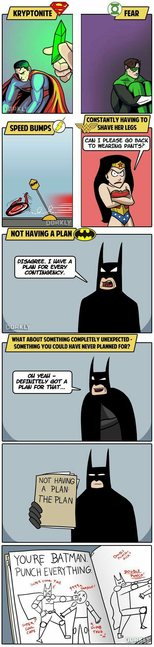Superhero weknesses