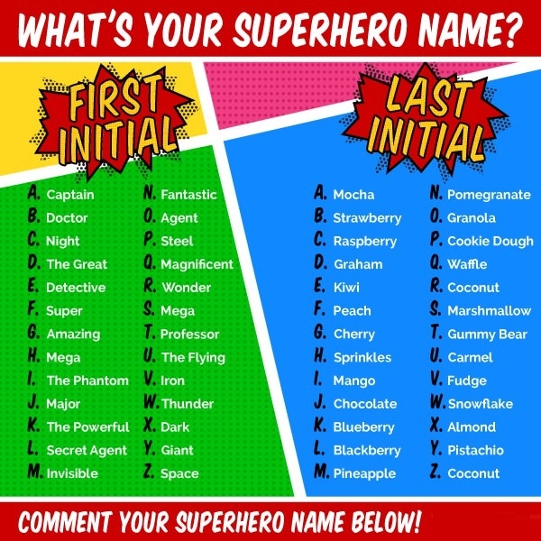 Your superhero name
