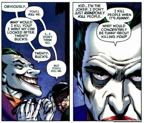 I kill people when it's funny