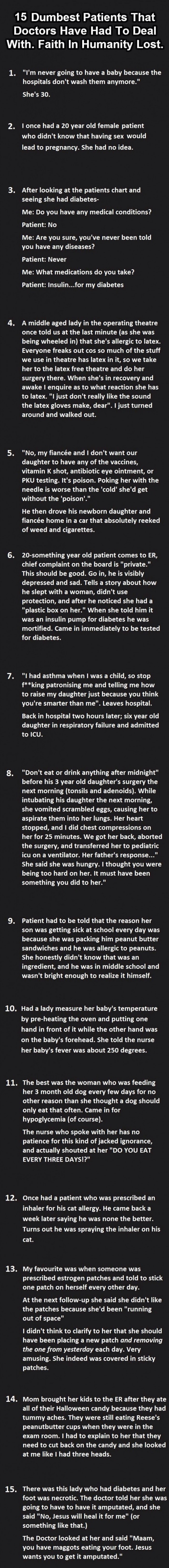 Dumbest patients