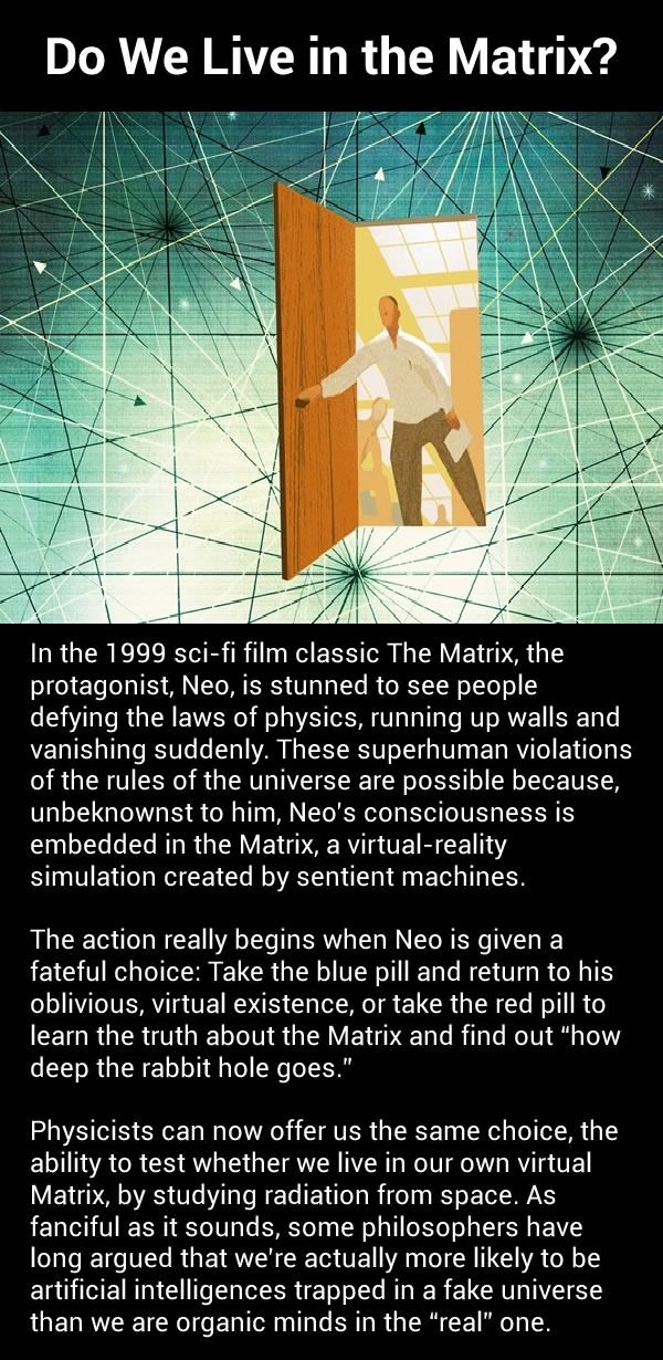 Do we live in the matrix?