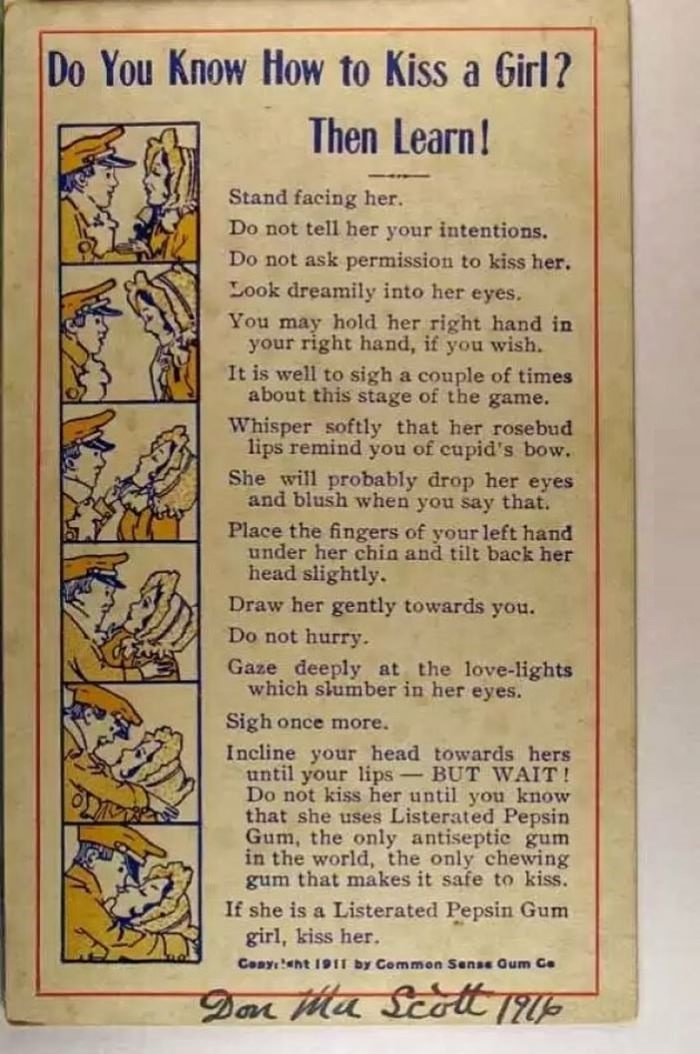 How to kiss girl in 1911