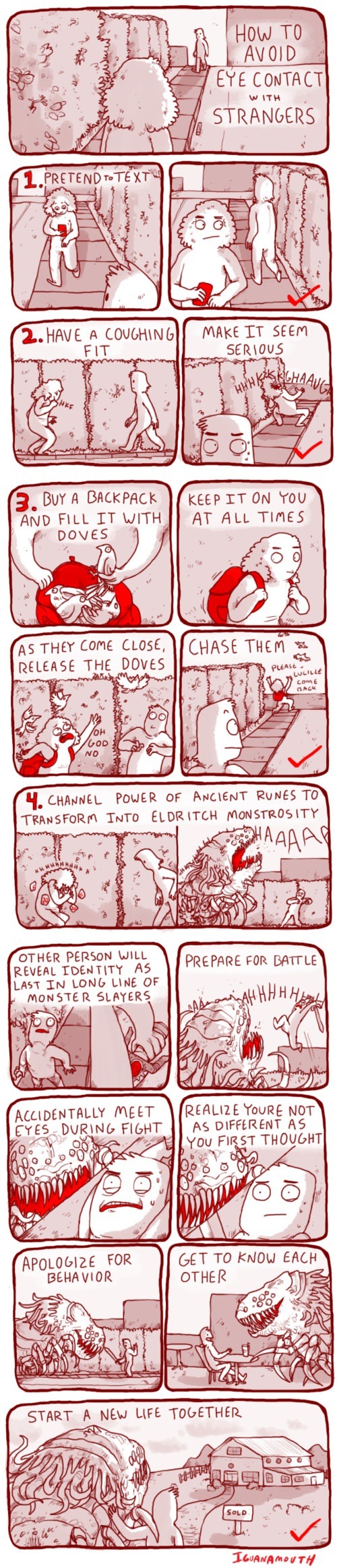 Avoid contact with strangers