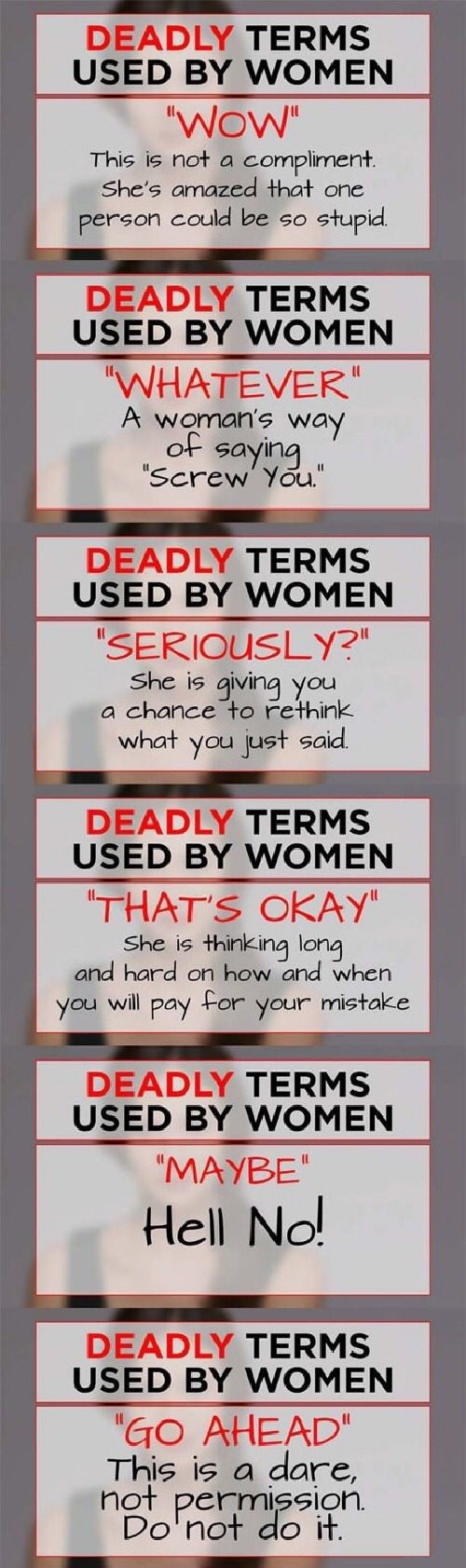 A woman's deadly terms
