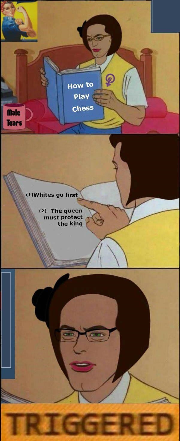 Feminazi learning chess