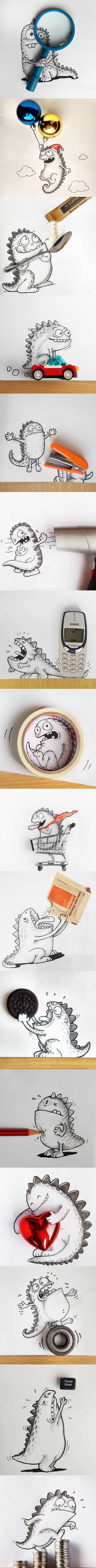 Cartoon dragon
