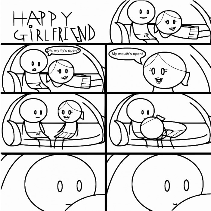 Happy girlfriend