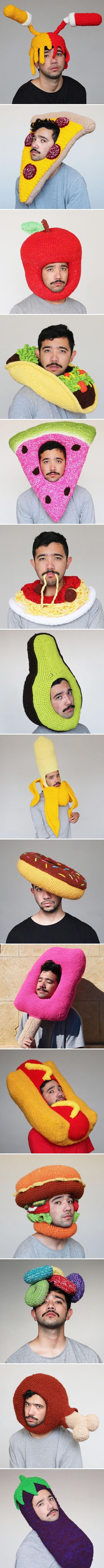 Food hat crochets