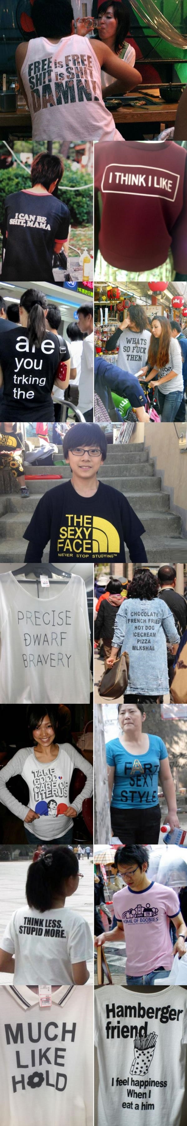 English shirts in Asia