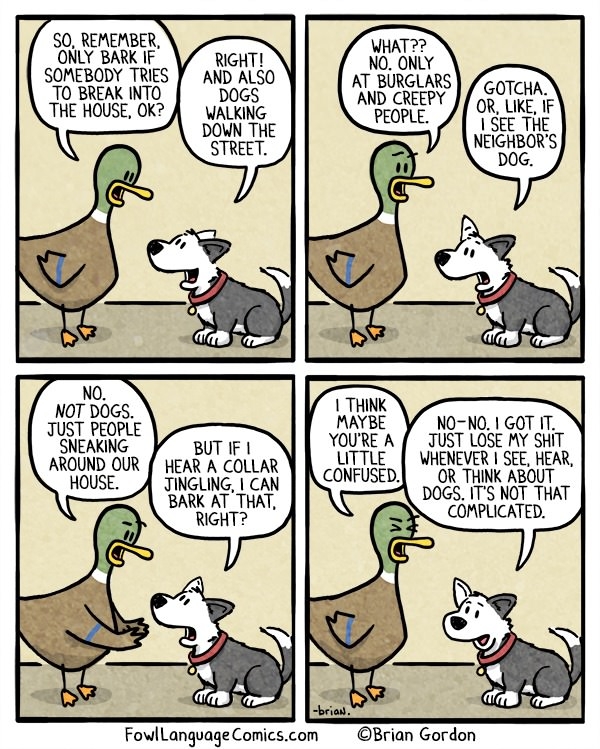 Barking at dogs