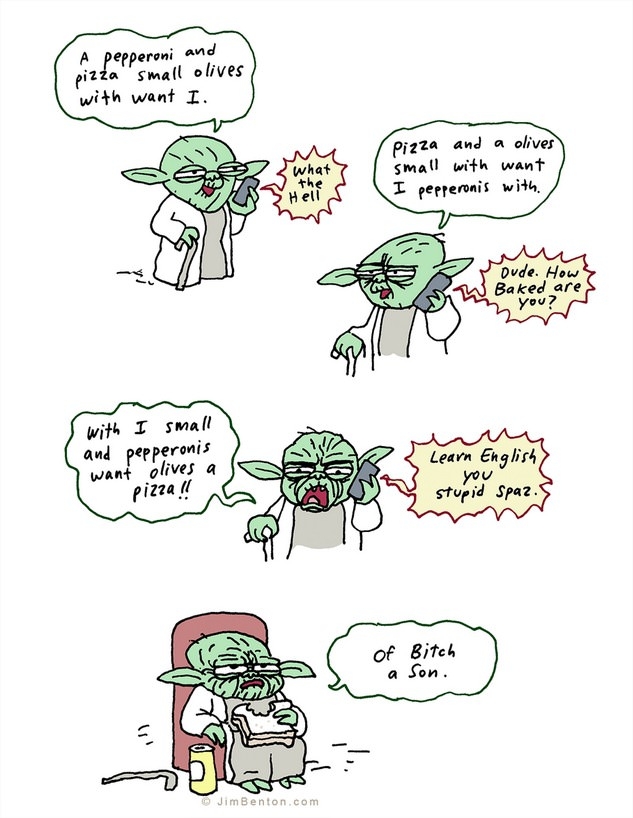 The pizza is not strong